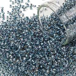 (263) Inside Color AB Crystal/Light Capri Круглые бусины toho, японский бисер, (263) внутри цвет ab кристалл / светлый капри, 11/0, 2.2 мм, отверстие : 0.8 мм, Около 1110 шт / 10 г