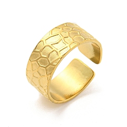 Настоящее золото 18K Ионное покрытие (ip) 304 открытые манжеты из нержавеющей стали, реальный 18 k позолоченный, внутренний диаметр: 17.5 мм