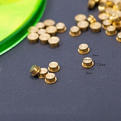 Золотой Подшипники из латуни, вращающиеся аксессуары, инструменты для производства глиняных ремесел, колонка, золотые, 5x4 мм