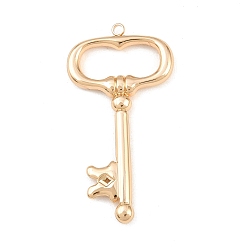 Light Gold 304 colgantes de acero inoxidable, encantos clave, la luz de oro, 45.5x24x3.5 mm, agujero: 2 mm
