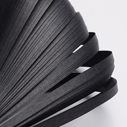 Black Quilling Paper Strips, Black, 530x5mm, about 120strips/bag