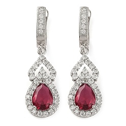 (123L) Белый крем непрозрачный блеск Серьги-кольца из латуни с микропаве и кубическим цирконием в форме тыквы, платина, огнеупорный кирпич, 37x11 мм