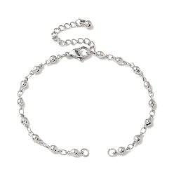 Нержавеющая Сталь Цвет 304 изготовление браслетов из звеньевых цепей из нержавеющей стали, цвет нержавеющей стали, 6-7/8 дюйм (17.5 см) в длину + 57 удлинитель мм