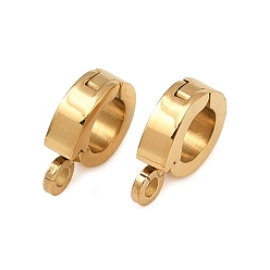 Настоящее золото 18K 304 заклепки из нержавеющей стали, круглые кольца, ионное покрытие (ip), реальный 18 k позолоченный, 8.5x6.5x2.5 мм, отверстие : 1.3 мм