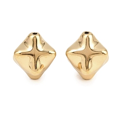 Золотой 304 из нержавеющей стали бусы, неправильный крест, золотые, 15x15x13 мм, отверстие : 1.2 мм