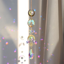 Синтетическая Бирюза Синтетическая бирюзовая крошка, ловцы солнца из дерева и стекла, подвесные украшения для украшения дома и сада, 430 мм