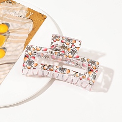 Цветок Пластиковые заколки-коготь для волос для женщин и девочек, цветок, 85x48x40 мм