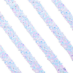 Прозрачный 5м самоклеящаяся полимерная лента-звездочка, для аксессуаров костюма, пояс украшение, прозрачные, 12~13 мм