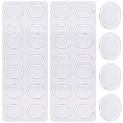 Прозрачный 36шт. овальные силиконовые наклейки на глушитель барабанной установки, демпферы барабана, прозрачные, 31x25x3 мм