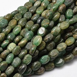 African Jade Oval Natural African Jade Bead Strands, 8x6x4mm, Hole: 1mm, about 51pcs/strand, 15.74 inch