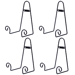 Black 4Pcs Iron Wall-Mounted Display Easel, Black, 169x100x190mm