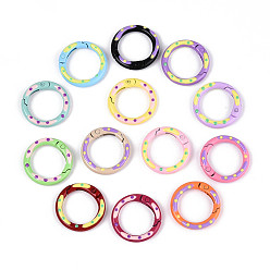 (52) Непрозрачная лаванда Окрашенные распылением пружинные кольца из сплава, кольцо, разноцветные, 24.7~25x4.5~5 мм