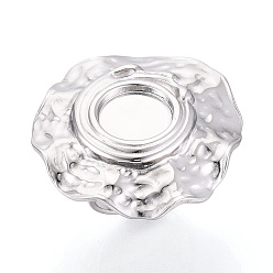 Нержавеющая Сталь Цвет Регулируемые 304 кольцевые компоненты из нержавеющей стали, настройки круглого кольца, цвет нержавеющей стали, лоток : 11 мм, 34x32.5 мм, внутренний диаметр: 16~17 мм