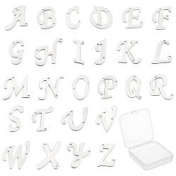 Letter A~Z 304 соединительные звенья нержавеющие, буквица ~ г, Письмо ~ Z, 26 шт / коробка