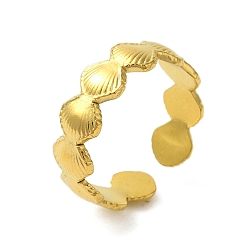 Настоящее золото 18K Серия Ocean Beach 304 манжетное кольцо из нержавеющей стали, реальный 18 k позолоченный, внутренний диаметр: 18 мм, шириной 6 мм 