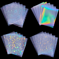 Mixed Shapes 100шт. 4 стили прямоугольных лазерных держателей для визитных карточек из полипропилена, разнообразные, 9.2x6.6x0.02 см, 25 шт / стиль