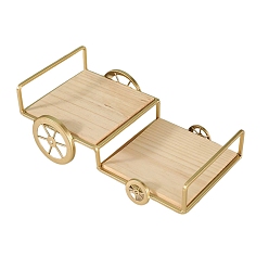 Цвет Древесины Автомобильные железные держатели для хранения ювелирных изделий, деревянные подставки для дисплеев, деревесиные, 16.5x29.5 см