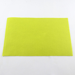 Yellow Green Non Woven Fabric Embroidery Needle Felt for DIY Crafts, Square, Yellow Green, 298~300x298~300x1mm, about 50pcs/bag