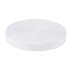 Blanco Cintas de sarga de algodón, cintas de espiga, para coser manualidades, blanco, 1 pulgada (25 mm)