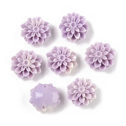 Лиловый Синтетические бусины, окрашенные в ракушки, цветок, сирень, 15x14x8 мм, отверстие : 1 мм