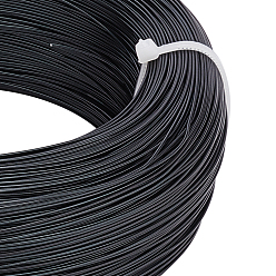 Черный Круглый анодированный алюминиевый провод, для изготовления ювелирных изделий, чёрные, 22 датчик, 0.6 мм, около 918.63 футов (280 м) / 250 г