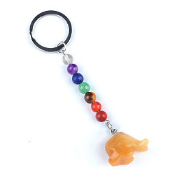 Топаз Нефрит Брелок с топазом и нефритом, с кварцевым резонатором, аметист, ляпис, авантюрин, красный агат, красная яшма, дельфин, 10 см