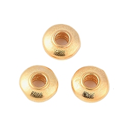Настоящее золото 18K 925 шарики стерлингового серебра, блюдце бусины, рондель, реальный 18 k позолоченный, 4.5x1.5 мм, отверстие : 1.4 мм