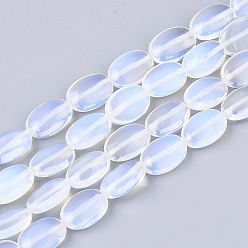 Opalite Perles opalite brins, ovale, 13x9x5mm, Trou: 1mm, Environ 31 pcs/chapelet, 15.7 pouce