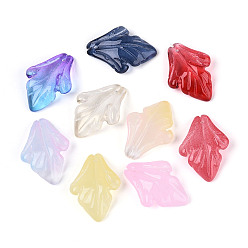 (52) Непрозрачная лаванда Прозрачные стеклянные бусины для выпечки, лепесток, разноцветные, 29.5~30x21x6.5~7 мм, отверстие : 1.3~1.4 мм