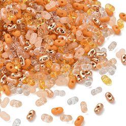 Оранжевый Светящиеся акриловые бусины разных стилей, арахис, светится в темноте, оранжевые, 6.5~7x4x3~3.5 мм, отверстие : 1.4 мм, 10000 шт / 500 г