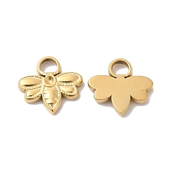 Real 14K Gold Plated Ion Plating(IP) 304 Stainless Steel Charm Settings for Rhinestone, Butterfly, Real 14K Gold Plated, 9x10x2mm, Hole: 2.5mm, Fit for 1mm Rhinestone