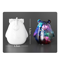 Белый Силиконовые формы для мишек своими руками, изготовление украшений, формы для литья смолы, для уф-смолы, изготовление ювелирных изделий из эпоксидной смолы, белые, 53x48 мм