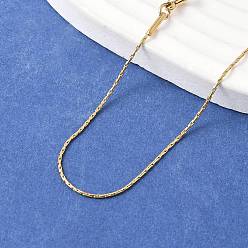 Золотой Уникальный унисекс 304 из нержавеющей стали бисером цепи ожерелья, с омаром застежками, золотые, 17.7 дюйм (44.9 см), 1 мм