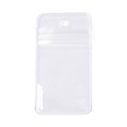 Прозрачный Прямоугольные прозрачные подарочные пакеты из ЭВА с застежкой-молнией, топ сумки печать, прозрачные, 7.5x4x0.03 см