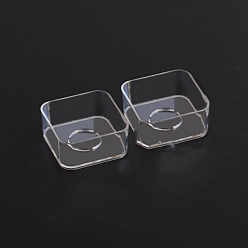 Квадрат Пластиковая чашка для свечи, прозрачные, квадратный, 38x38x17 мм