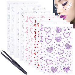 (52) Непрозрачная лаванда 10 листы акриловые стразы палочки, с 1 пинцетом из поликарбонатного пластика с антистатическим покрытием, разноцветные, 155x95x2 мм