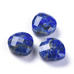Lapislazuli Natürlichen Lapislazuli Charme, facettiert, Träne, 14x13x6 mm, Bohrung: 0.8 mm