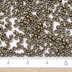 (RR457) Metallic Dark Bronze MIYUKI Round Rocailles Beads, Japanese Seed Beads, 11/0, (RR457) Metallic Dark Bronze, 2x1.3mm, Hole: 0.8mm, about 1100pcs/bottle, 10g/bottle