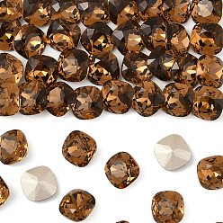 10220 Smoked Topaz Фантазийные кристаллы preciosa® maxima, чешский хрусталь, 435 36 132 подушка квадратная, срыв твердой мозговой оболочки, 10220 дымчатый топаз, 10x10 мм