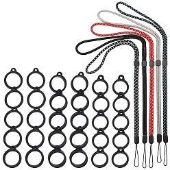 (52) Непрозрачная лаванда 5шт 5 цвета полиэстеровый шейный ремешок, ремешок для шнурка с защитой от потери вейп-ручки, с силиконовой подвеской в стиле 3, разноцветные