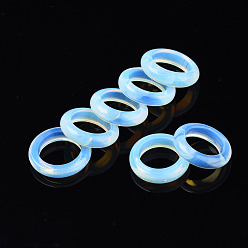 Опал Однотонное кольцо с опалитом, украшения из драгоценных камней для женщин, размер США 5 1/2 (16.1 мм) ~ размер США 8 3/4 (18.7 мм)