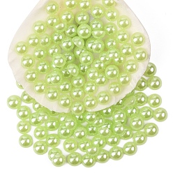 Зелено-Желтый 100 кабошоны из пластика имитация жемчуга шт, полукруглый, зеленый желтый, 4x2 мм