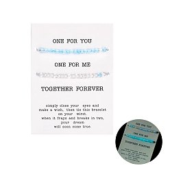 (52) Непрозрачная лаванда 2 шт. наборы браслетов из светящихся смоляных плетеных бусин ко Дню святого Валентина, регулируемые парные браслеты, светящиеся в темноте, разноцветные, 6-1/4~10-1/4 дюйм (16~26 см)