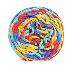 Разноцветный Полиэфирная пряжа, для свитера, шапки, носков, детских одеял, сегмент окрашенный, красочный, 6 мм