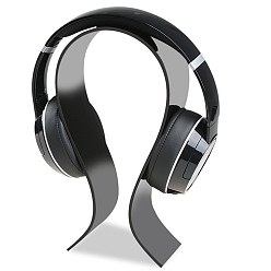 Black Acrylic Headset Display Stands, Black, 117x61x230mm