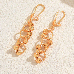 Настоящее золото 18K Круглые серьги-кольца из латуни, реальный 18 k позолоченный, 55 мм