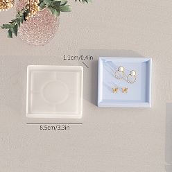 Квадрат Ювелирная тарелка своими руками, силиконовые формы для подвесок, формы для литья смолы, для уф-смолы, изготовление изделий из эпоксидной смолы, квадратный, 85x85x11 мм