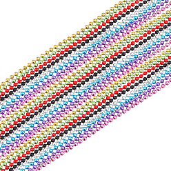 Couleur Mélangete 24 pièces 8 couleurs Chaînes à billes rondes en fer, soudé, couleur mixte, 160~180x1.5mm, 3 pcs / couleur
