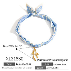 Другие 304 ожерелья-шарфы с подвесками из нержавеющей стали, золотые, 28.35 дюйм (72 см), Кулон : 50.2 мм