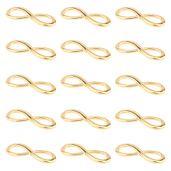 Золотой Соединители звеньев сплава, бесконечность, золотые, 30x10x2 мм, 20 шт / коробка